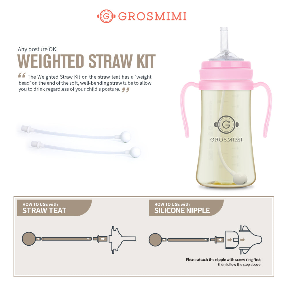 Grosmimi Weighted Straw Kit Twin Pack