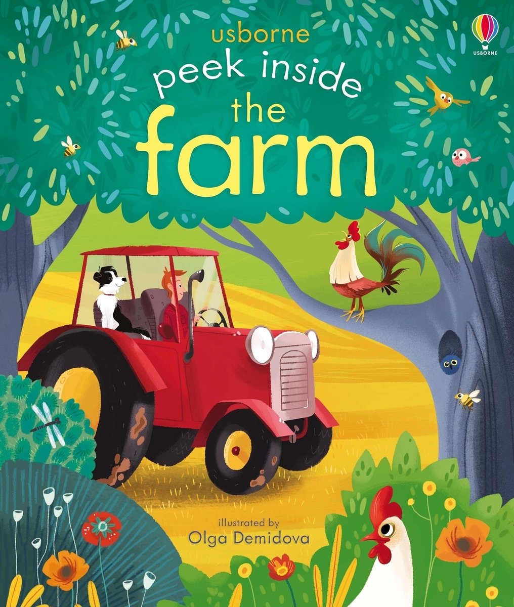 Peek Inside the Farm — Usborne Peek Inside cover, ISBN 9781805071549