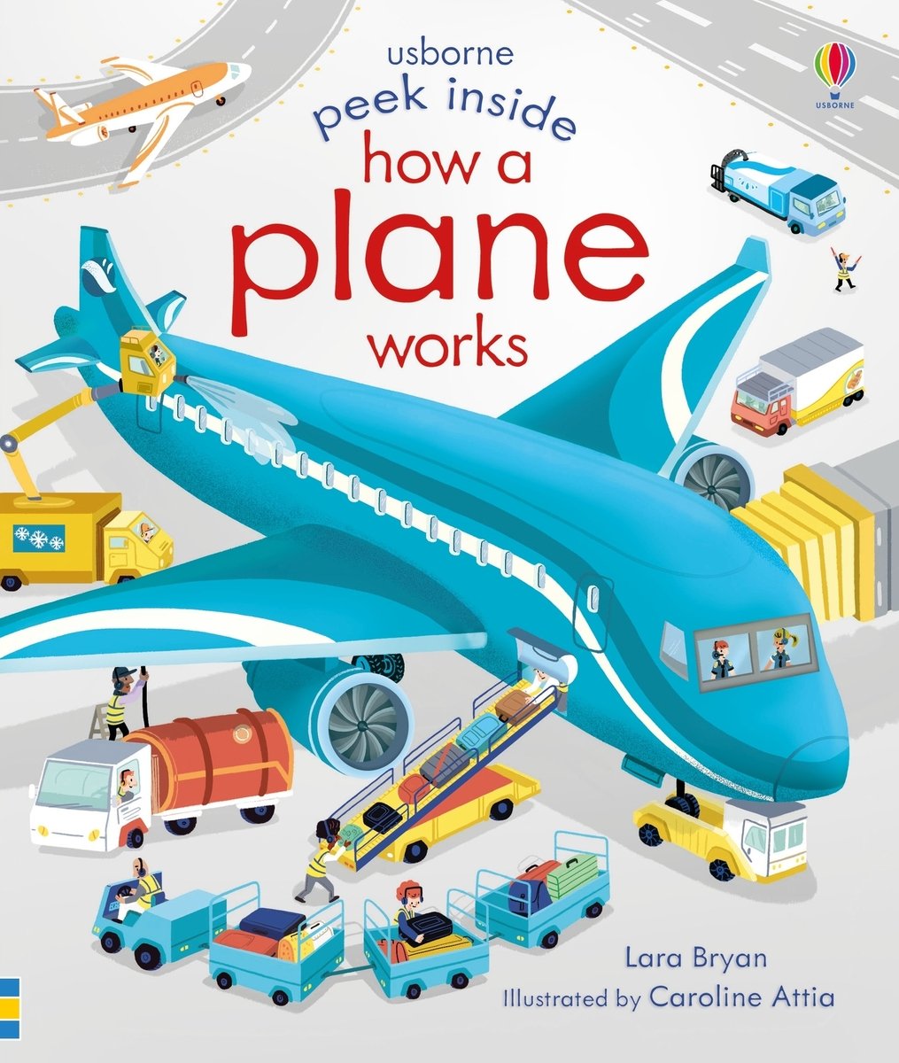 Peek Inside How a Plane Works — Usborne Peek Inside cover, ISBN 9781805319528