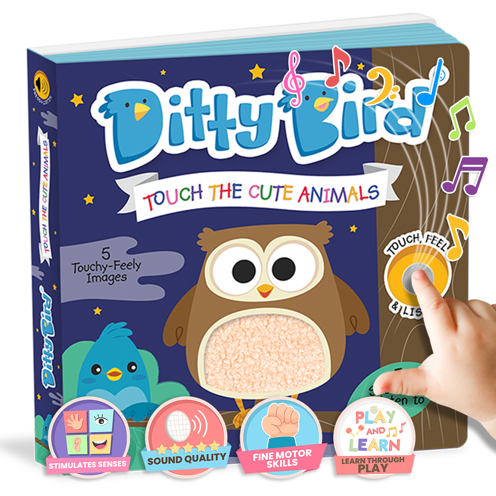 Ditty Bird First Sensory Book Montessori Method Cute Animals