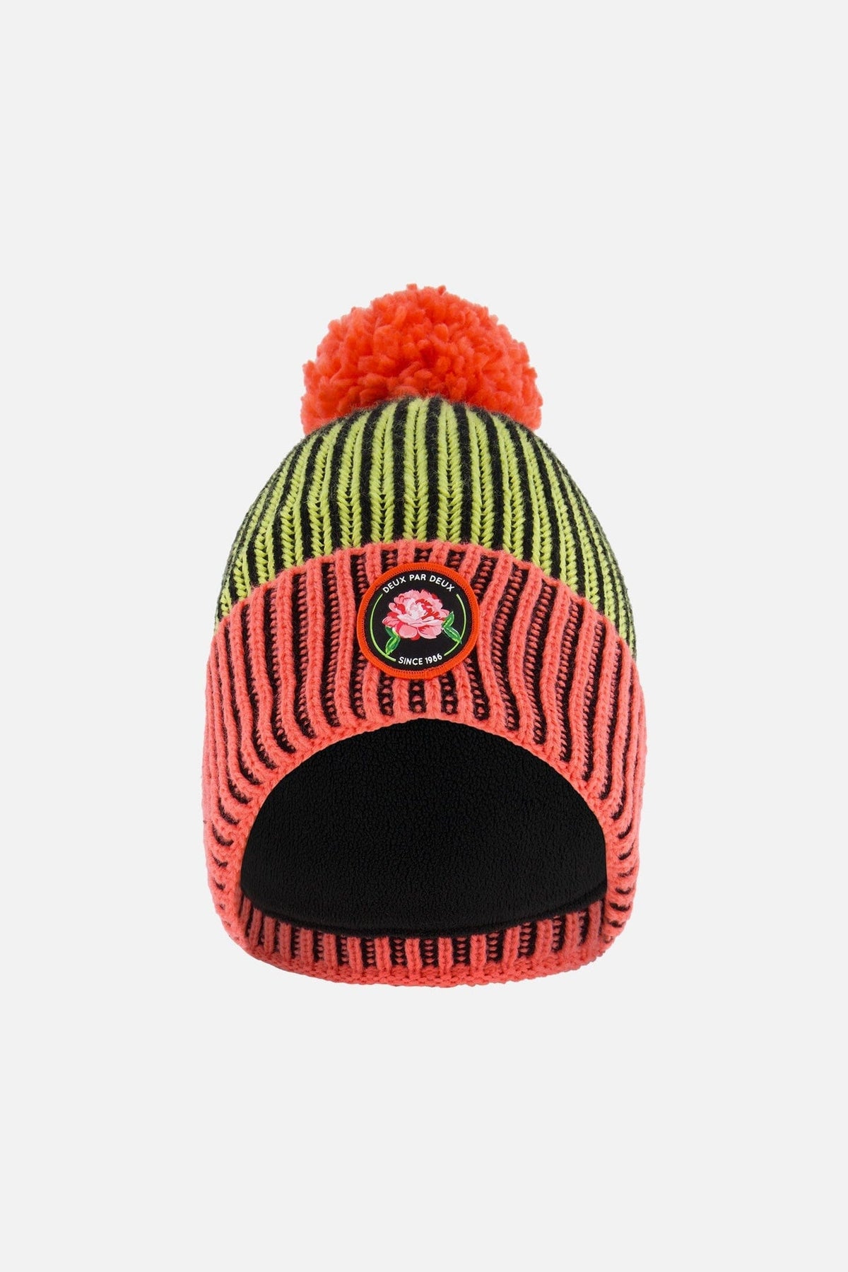Knit Hat Black, Lime And Coral - G10ZM01_000