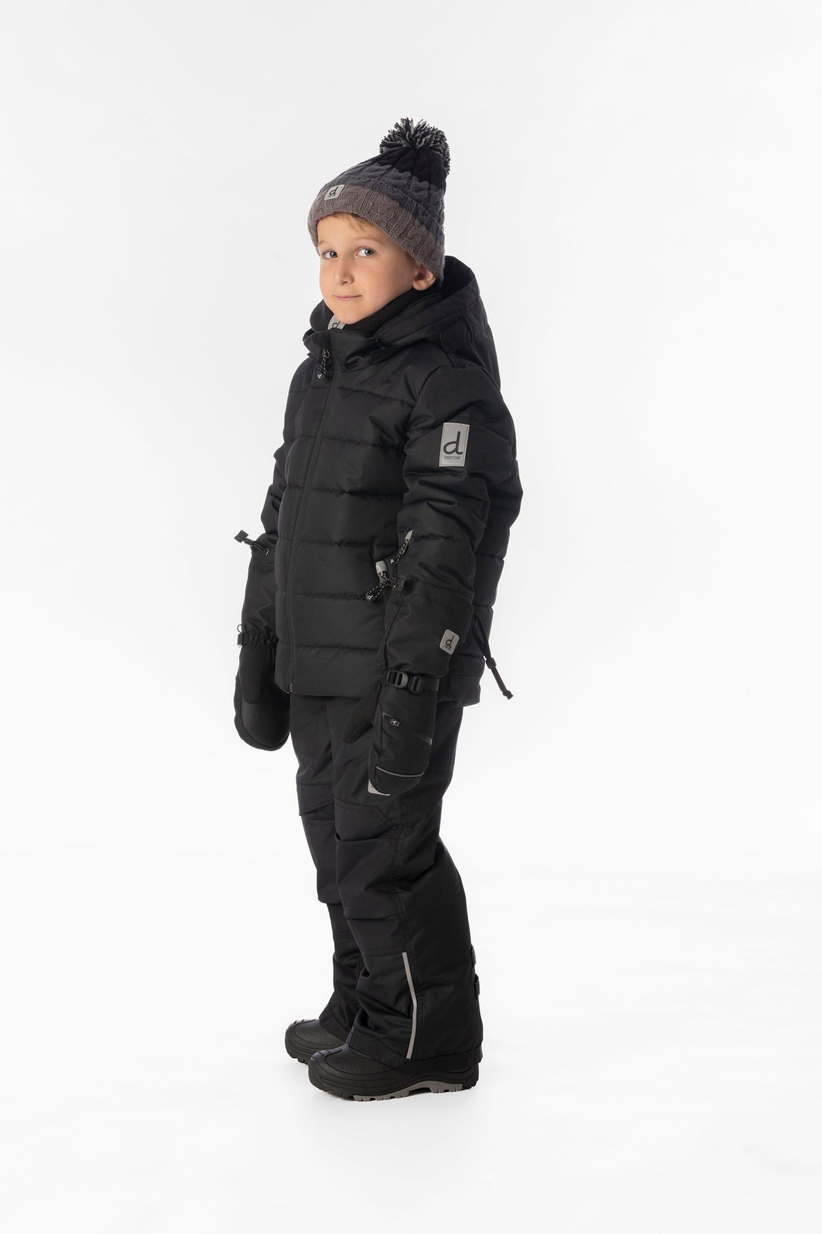 Two Piece Play Snowsuit Black With Black Pants