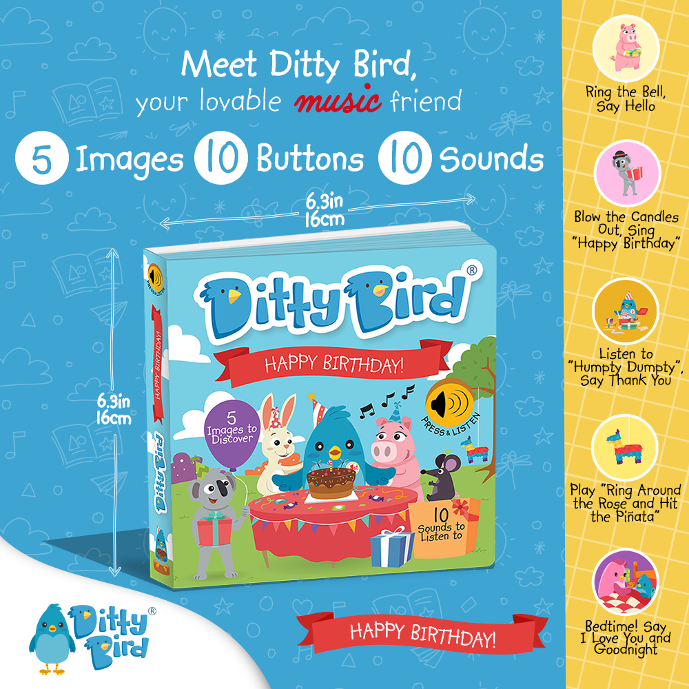 Birthday Book | Ditty Bird : Happy Birthday (Gift&Card)