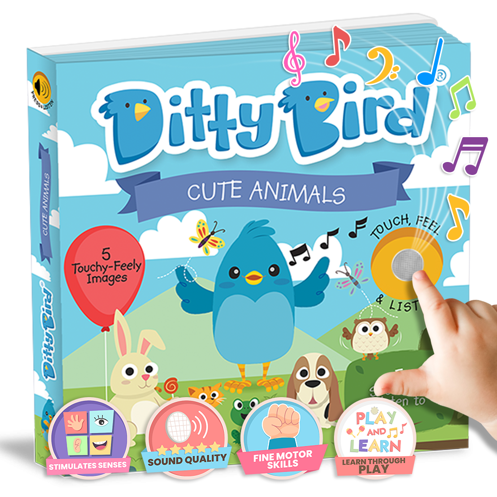 Ditty Bird First Sensory Book Montessori Method Cute Animals