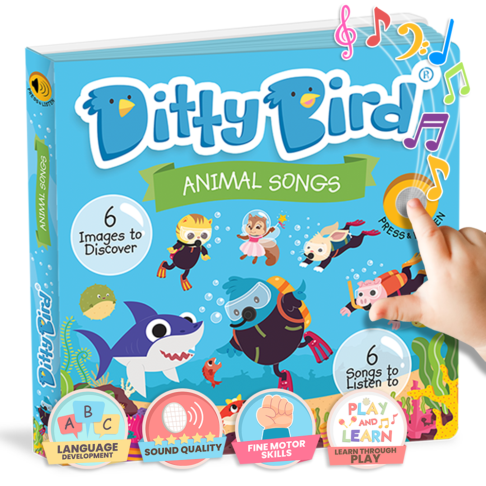 Ditty Bird Book:Animal songs incl.Baby Shark- BESTSELLER