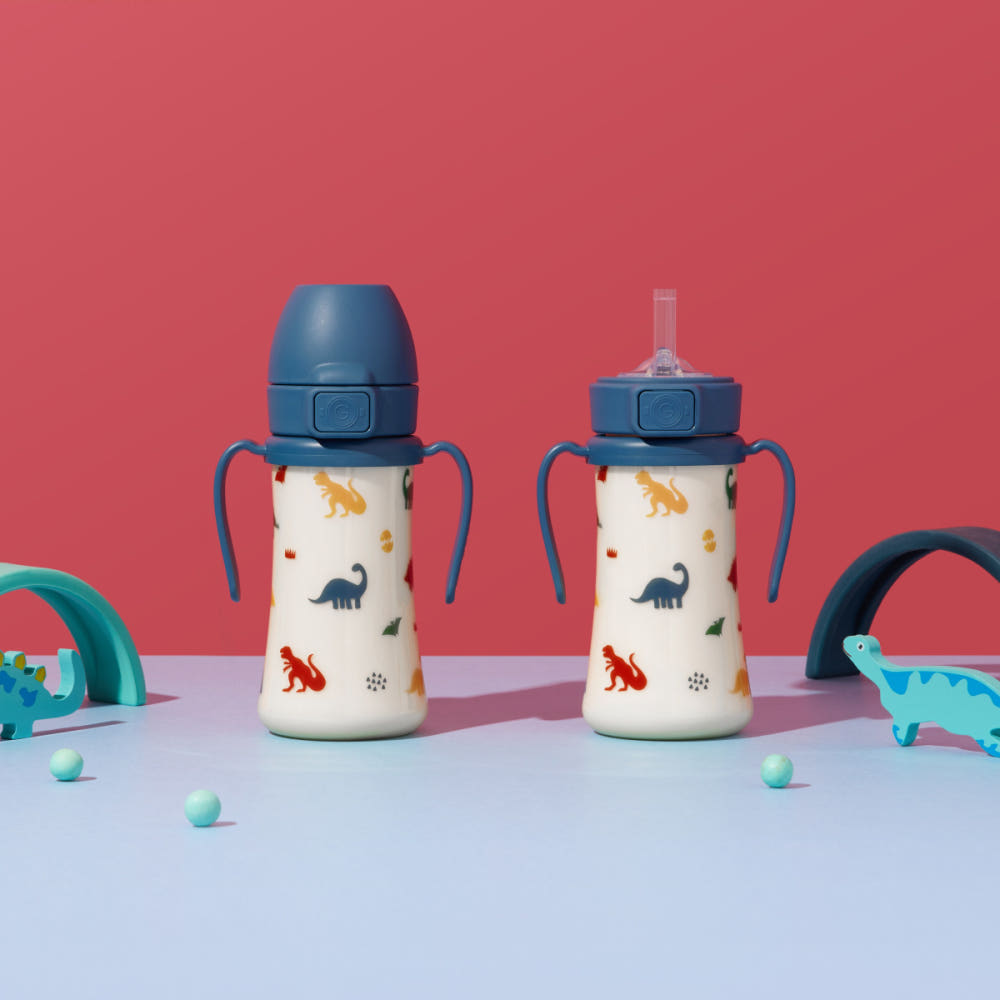 Grosmimi PPSU Dinosaur Straw Cup in 200ml and 300ml official product photo