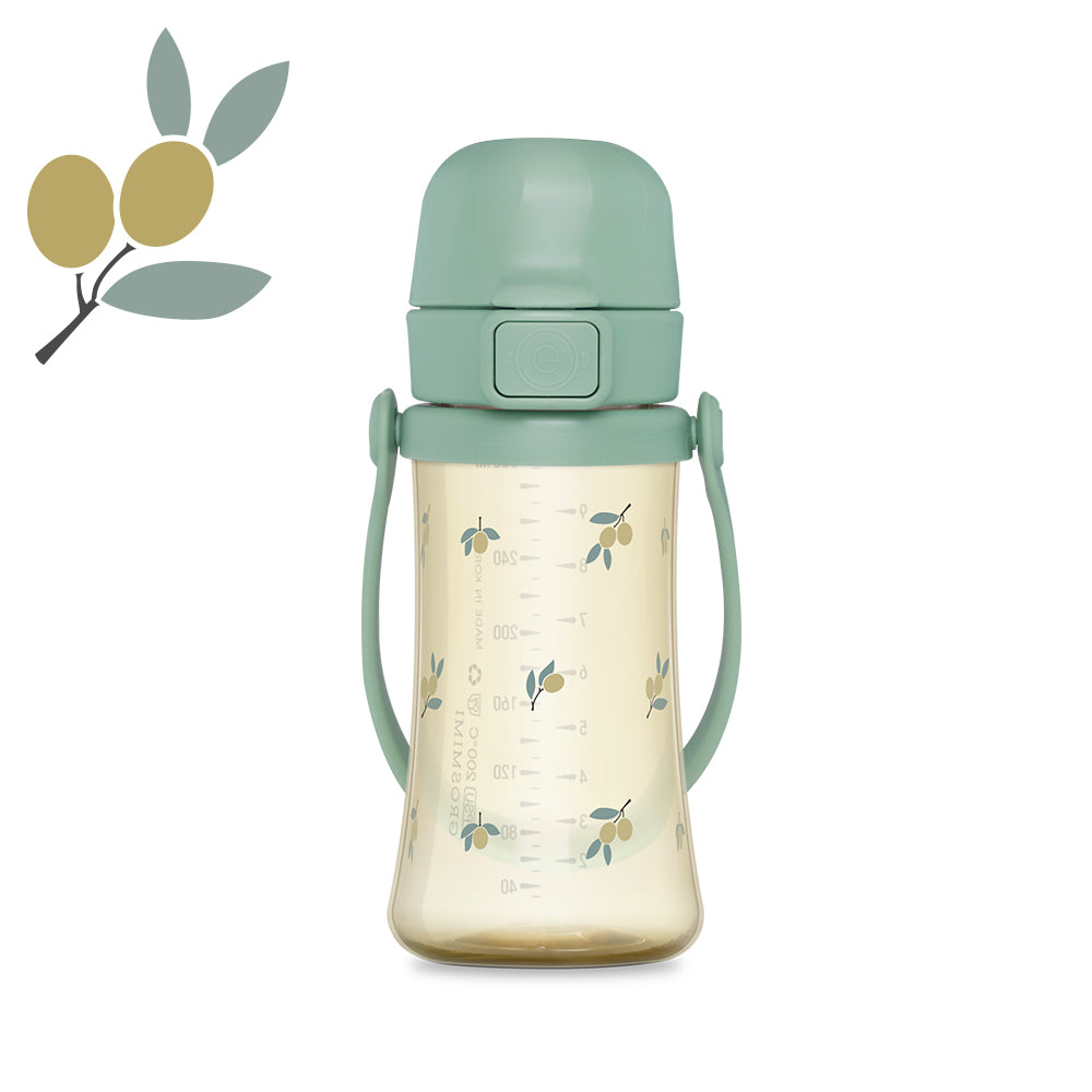 Grosmimi Olive PPSU Kids Tumbler 300ml in Pistachio