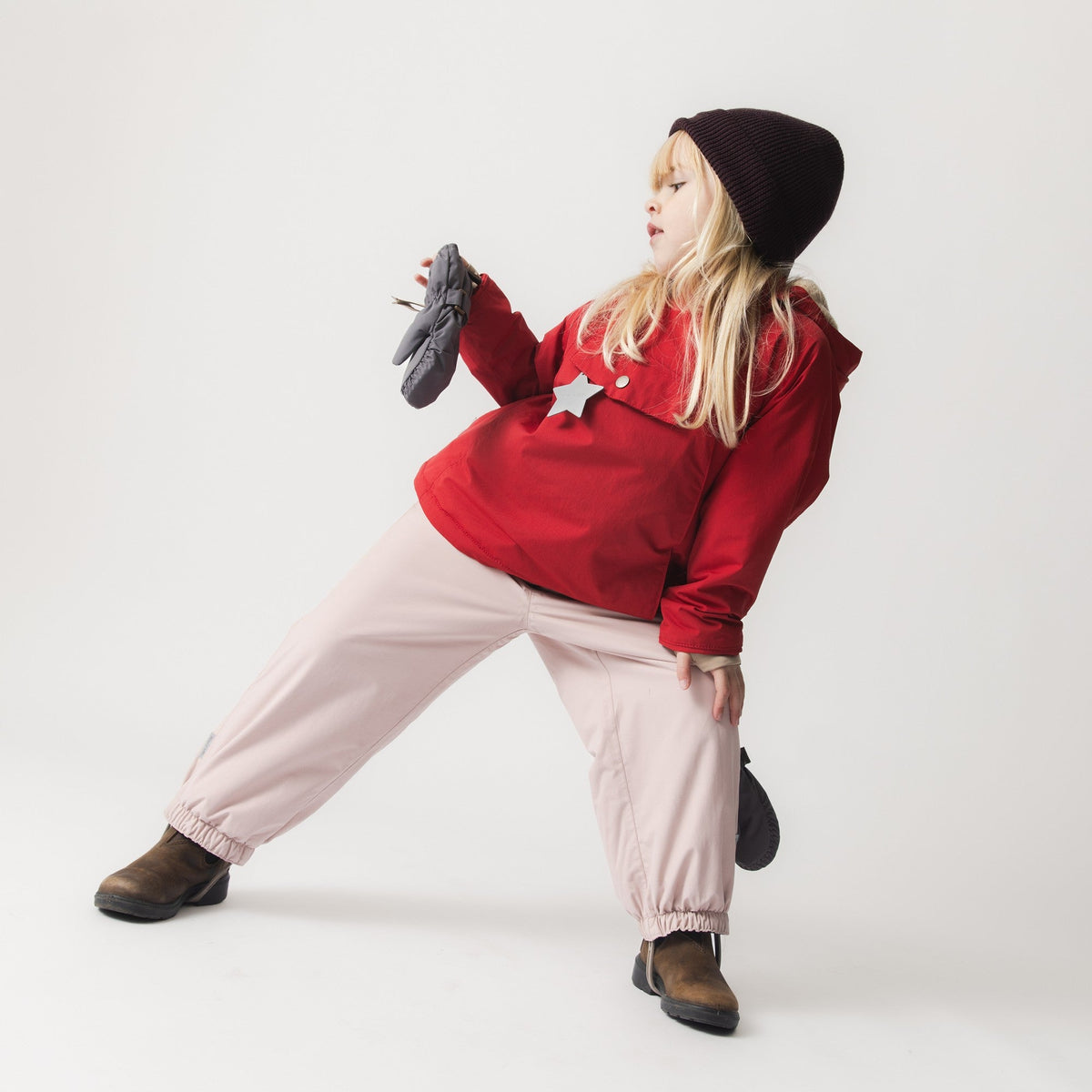 MINI A TURE MATWANG fleece lined winter jacket - Chili Pepper studio lifestyle