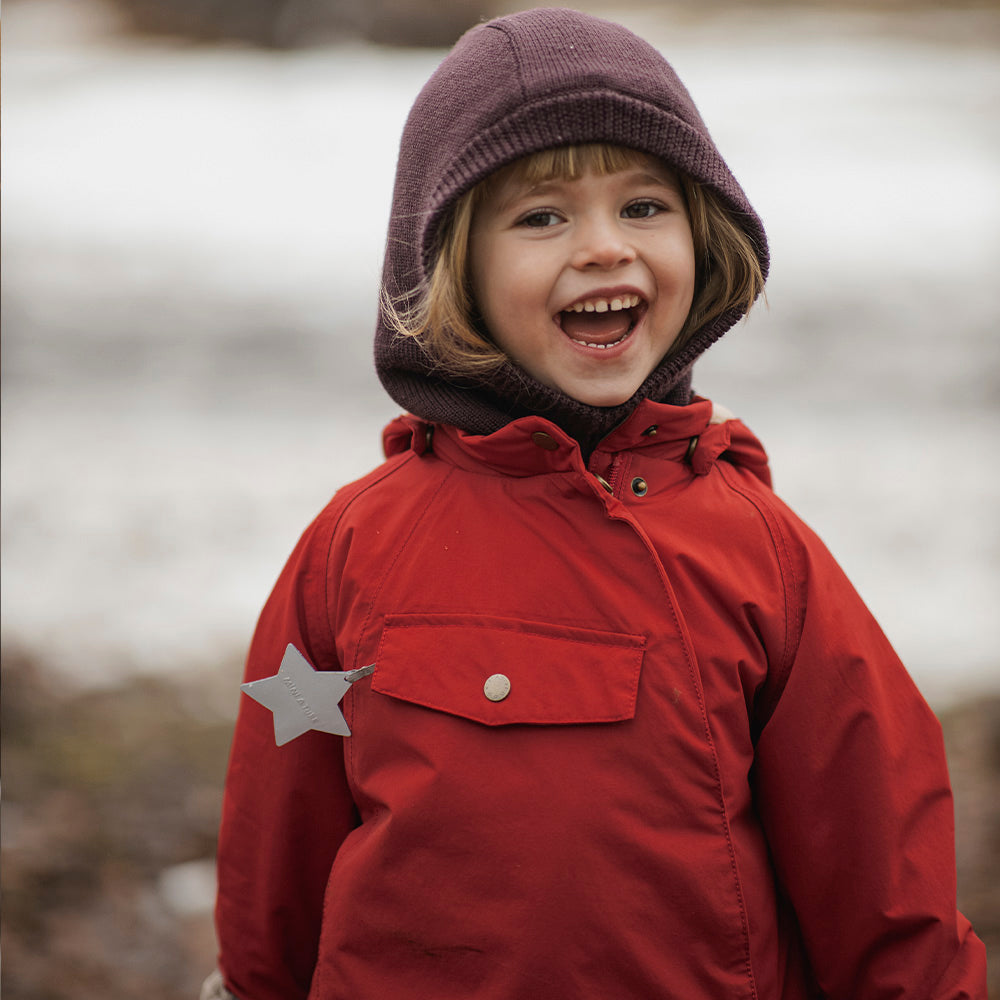 MINI A TURE MATWANG fleece lined winter jacket - Chili Pepper outdoor lifestyle