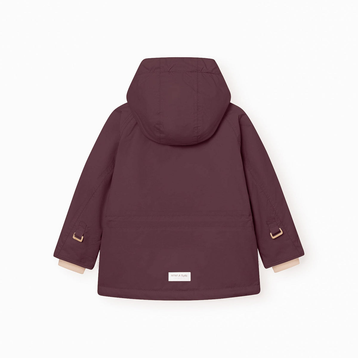 MINI A TURE MATWALLY fleece lined winter jacket - Fudge aubergine back