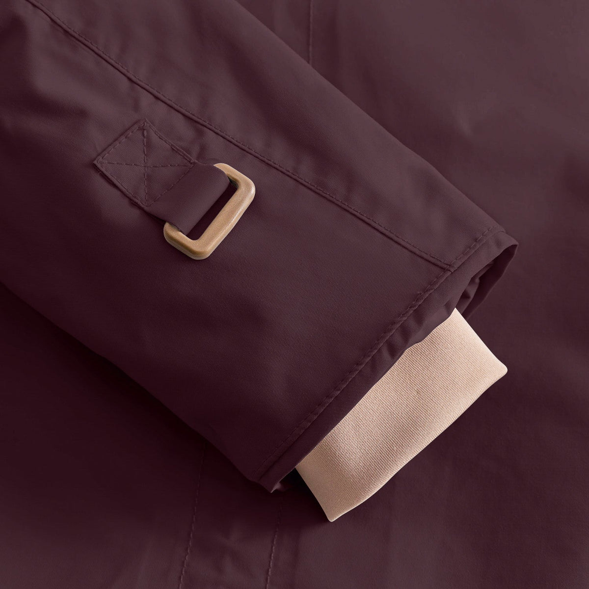 MINI A TURE MATWALLY fleece lined winter jacket - Fudge aubergine cuff detail