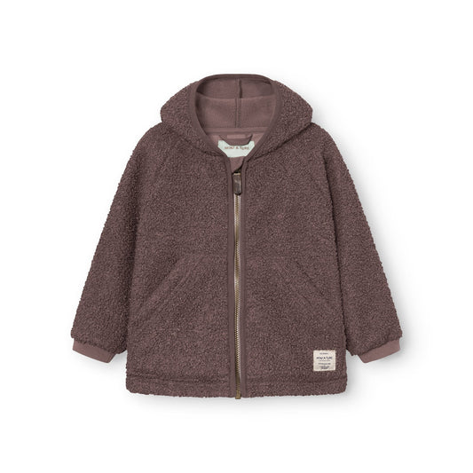 MINI A TURE MATLIFF teddyfleece jacket - Peppercorn Plum front