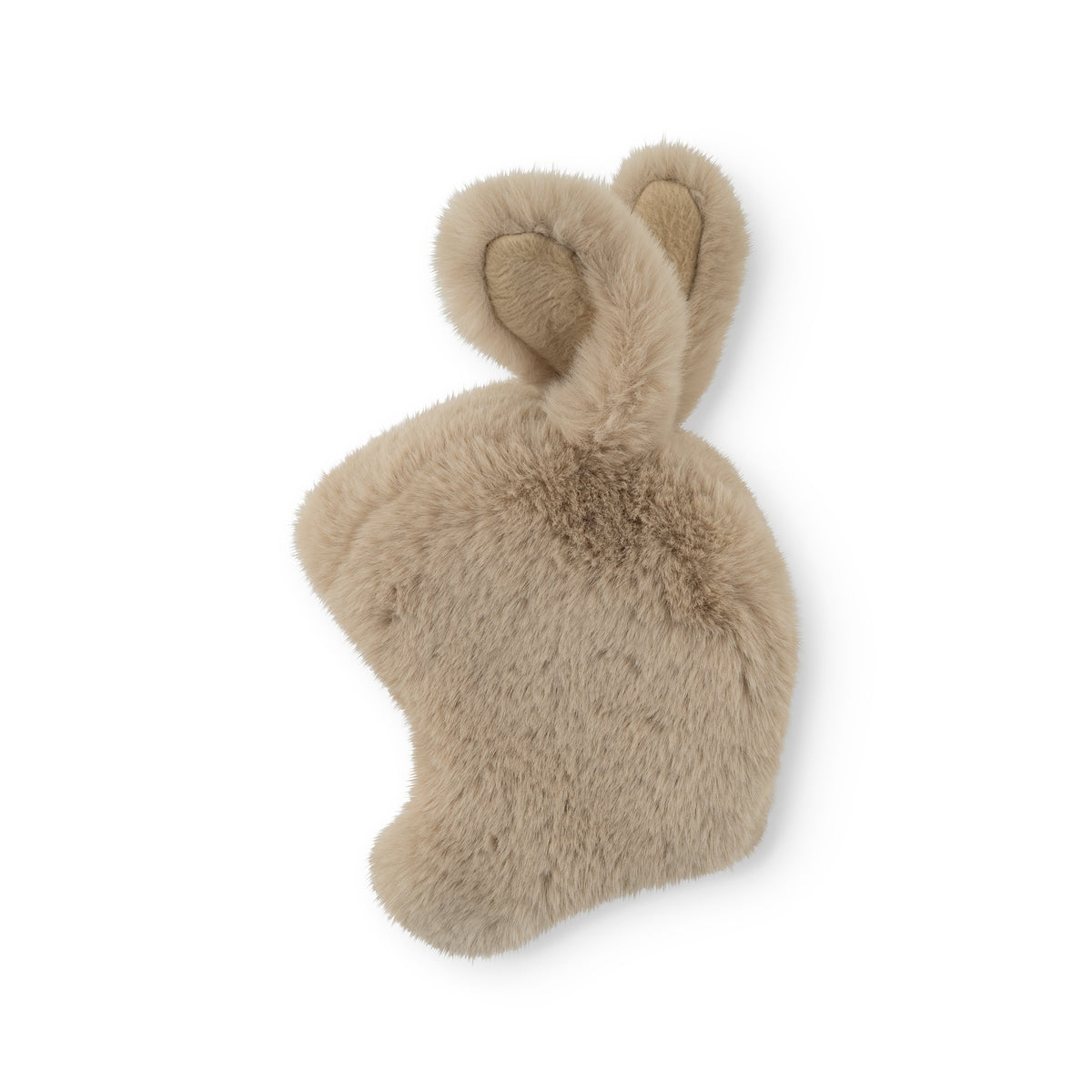 MINI A TURE MATLIEN rabbit fleece lined winter hood - Grey Brown back