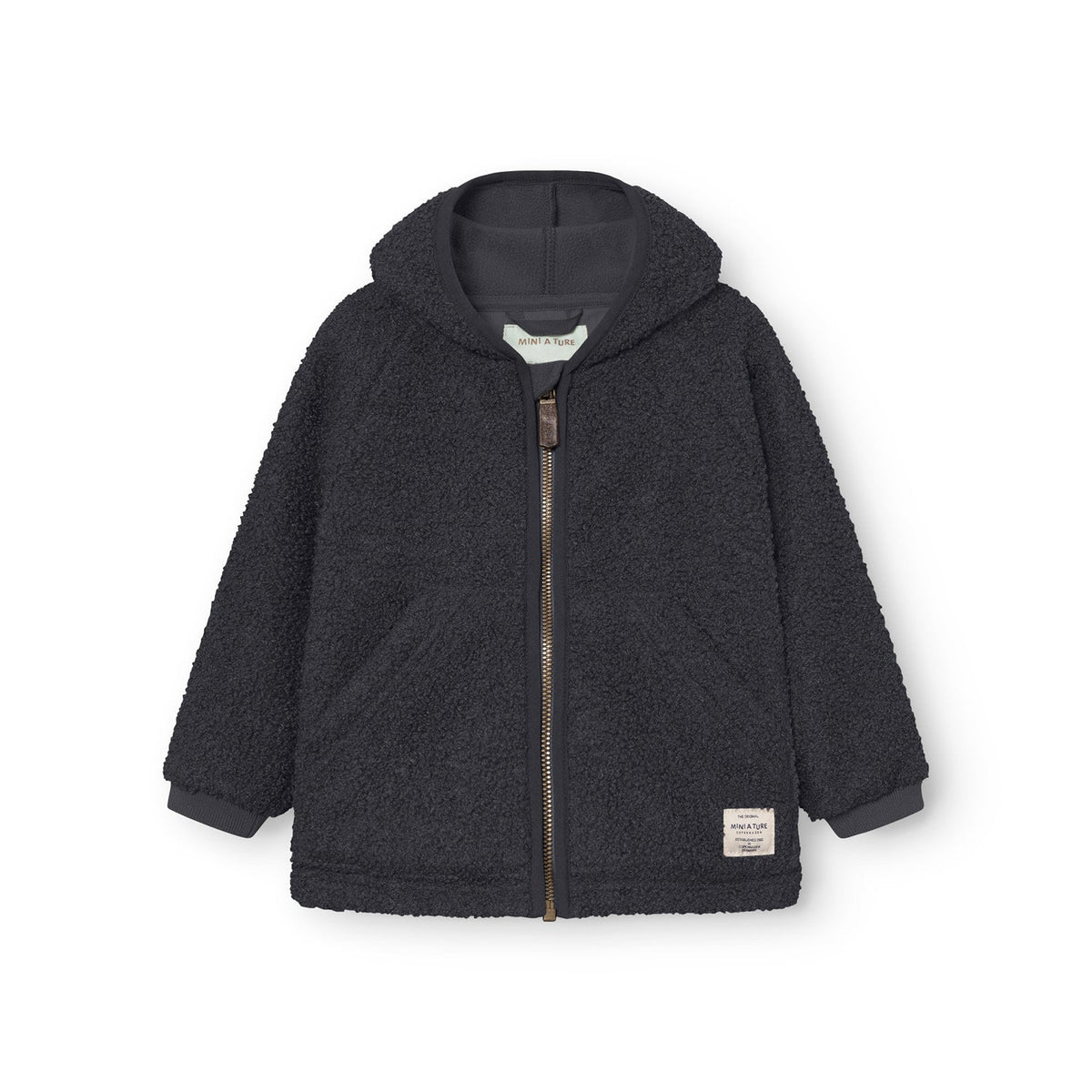 MINI A TURE MATLIFF teddyfleece jacket - Forged Iron Blue front