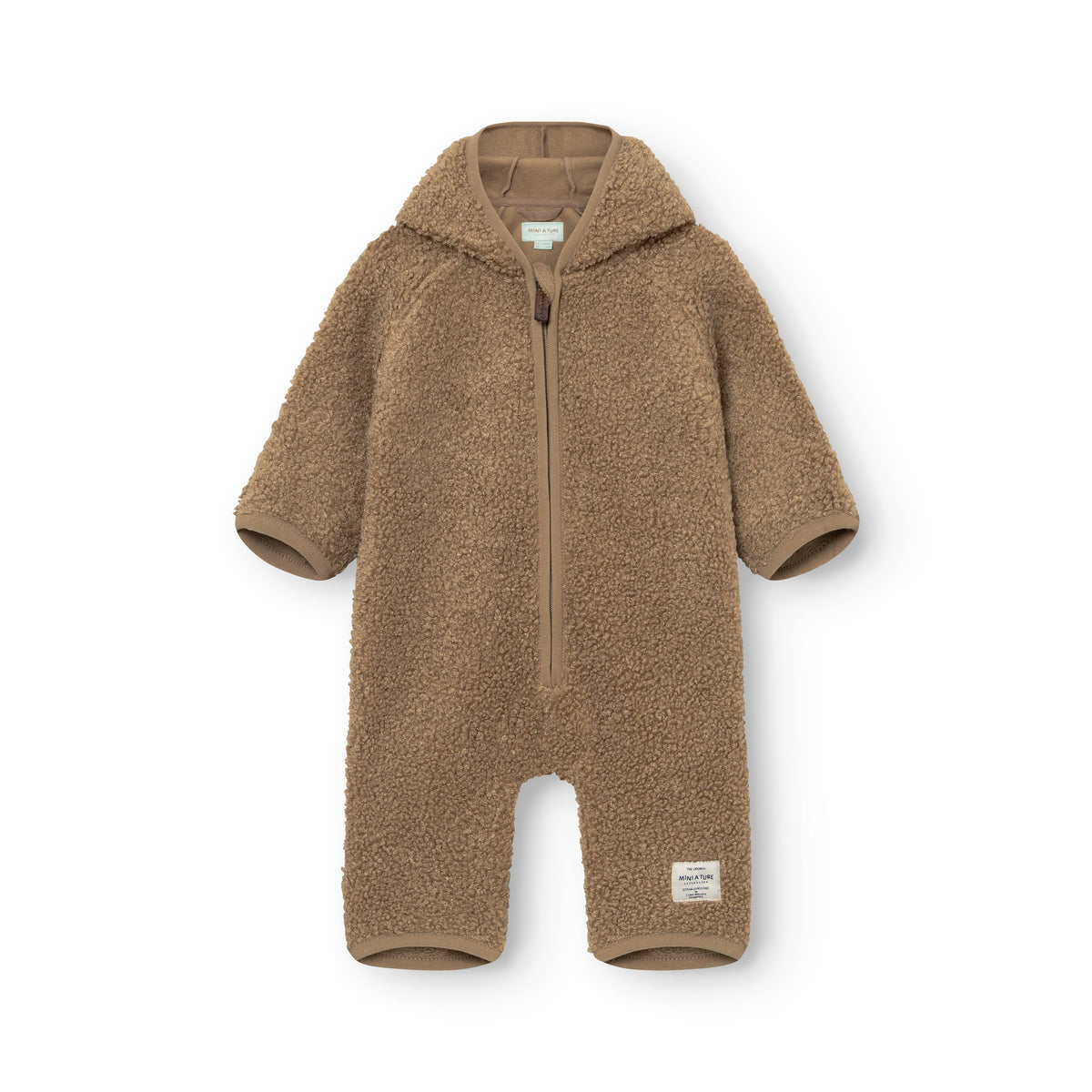 MINI A TURE MATADEL teddyfleece jumpsuit - Otter Brown detail