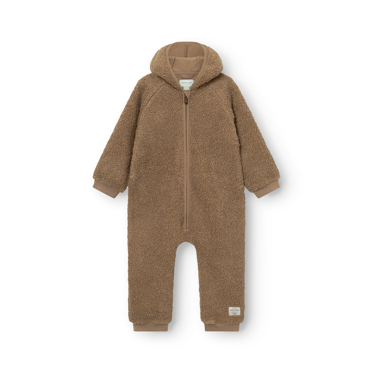 MINI A TURE MATADEL teddyfleece jumpsuit - Otter Brown front