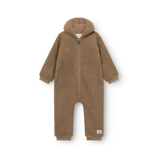 MINI A TURE MATADEL teddyfleece jumpsuit - Otter Brown front