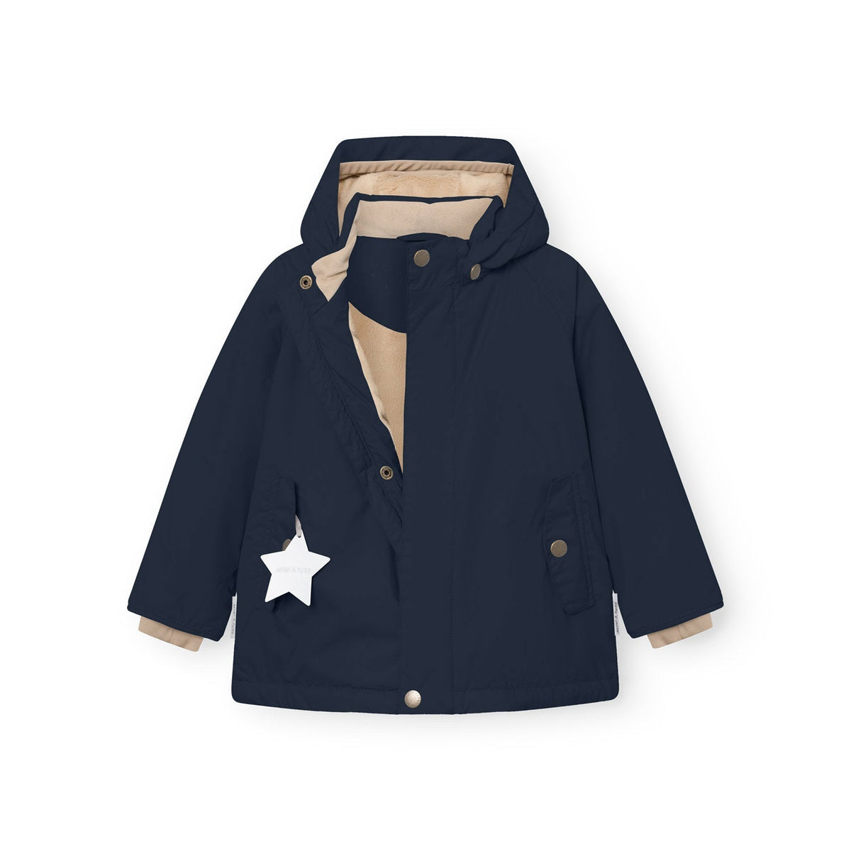 MINI A TURE MATWALLY fleece lined winter jacket - Outer Space open front