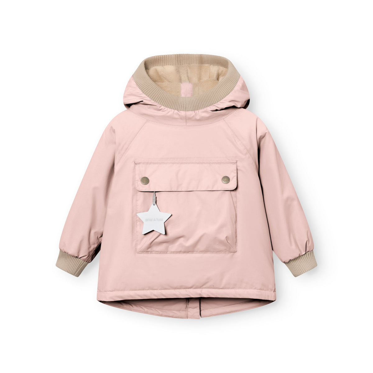 MINI A TURE MATBABYWEN fleece lined winter anorak - Adobe Rose front
