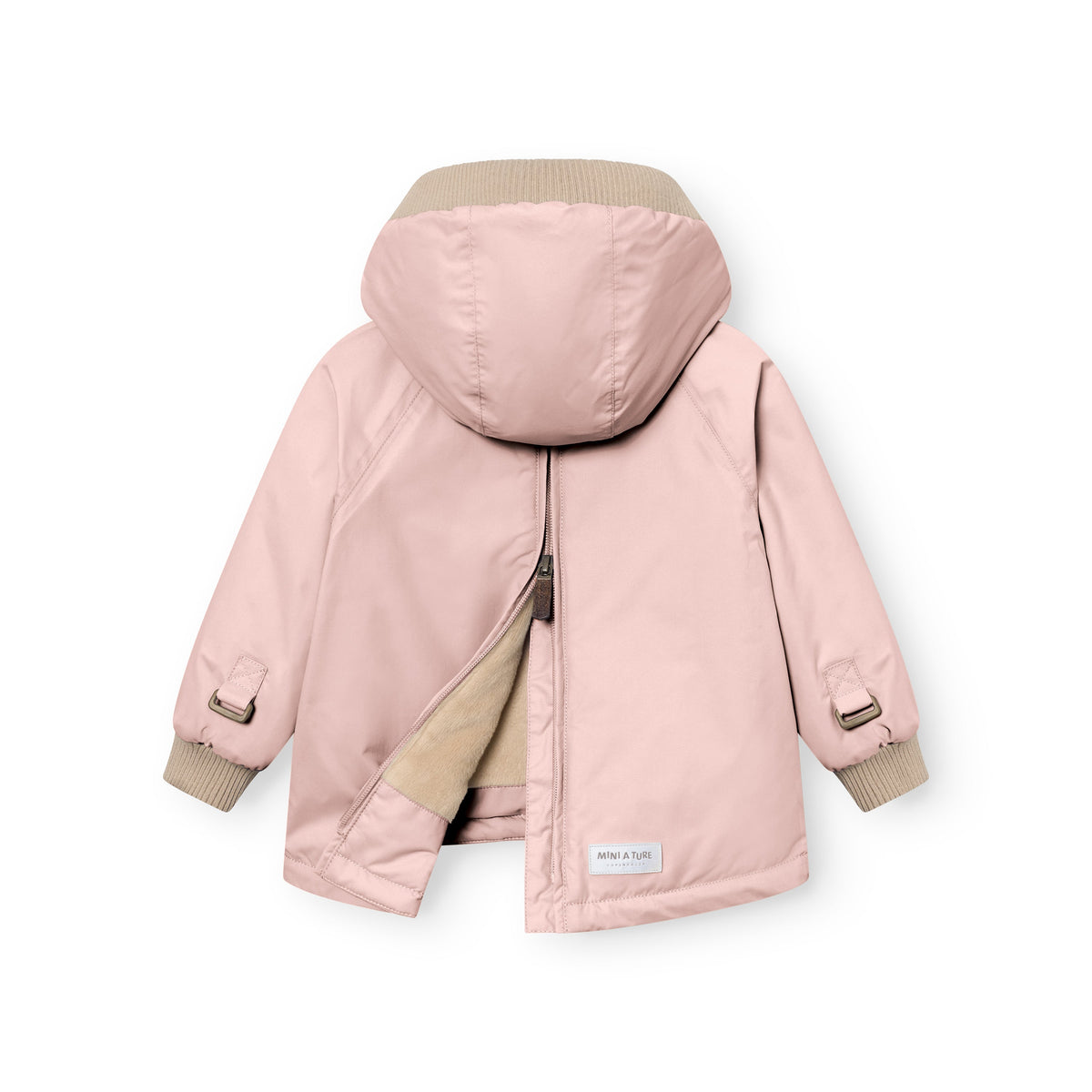 MINI A TURE MATBABYWEN fleece lined winter anorak - Adobe Rose open front