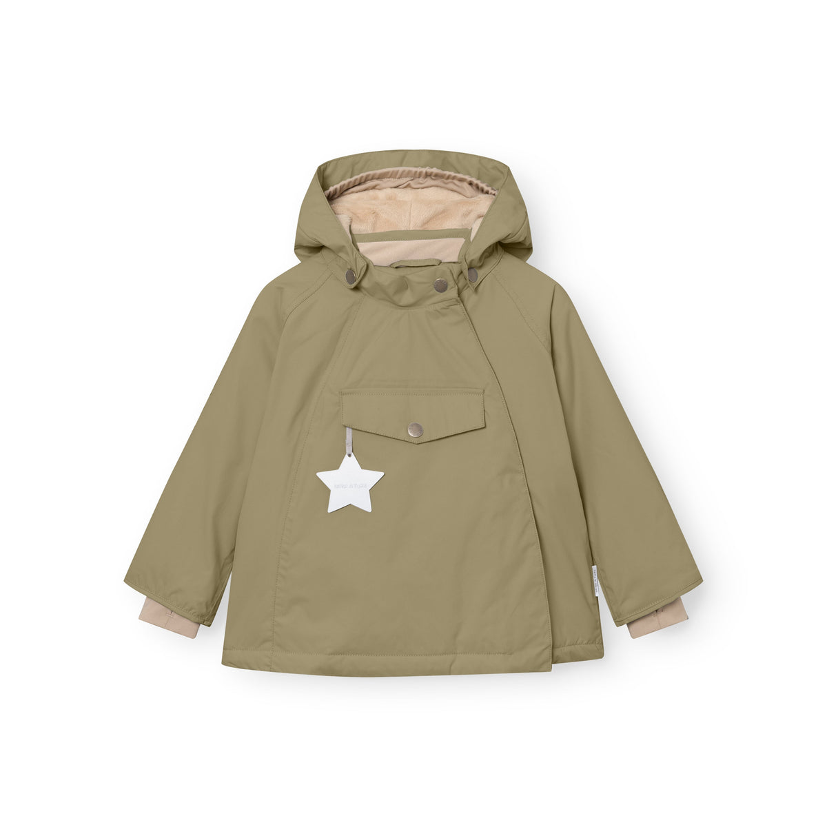 MINI A TURE MATWANG fleece lined winter jacket - Aloe Green front
