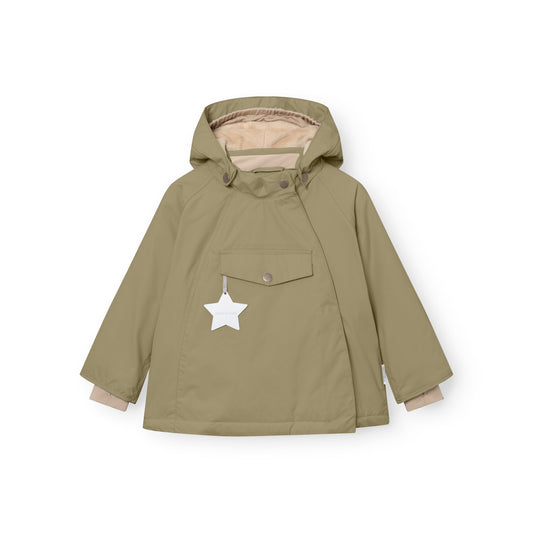 MINI A TURE MATWANG fleece lined winter jacket - Aloe Green front