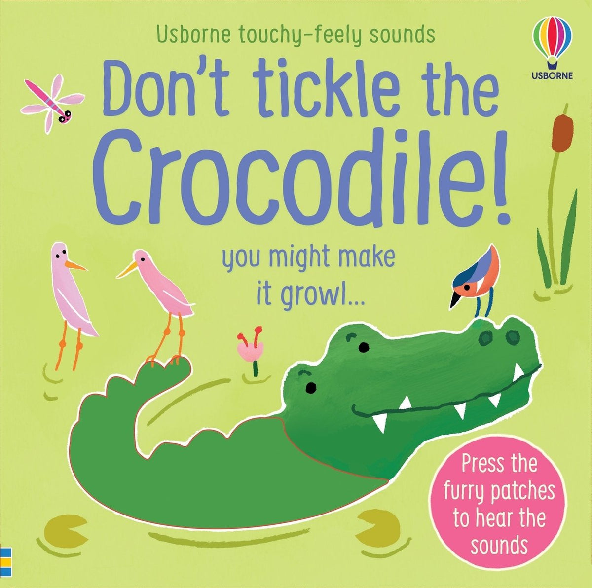 Don't Tickle the Crocodile! — Usborne Don't Tickle sound book cover, ISBN 9781805070313