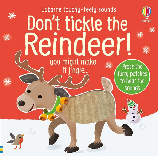 Don't Tickle the Reindeer! — Usborne Don't Tickle sound book cover, ISBN 9781805317067