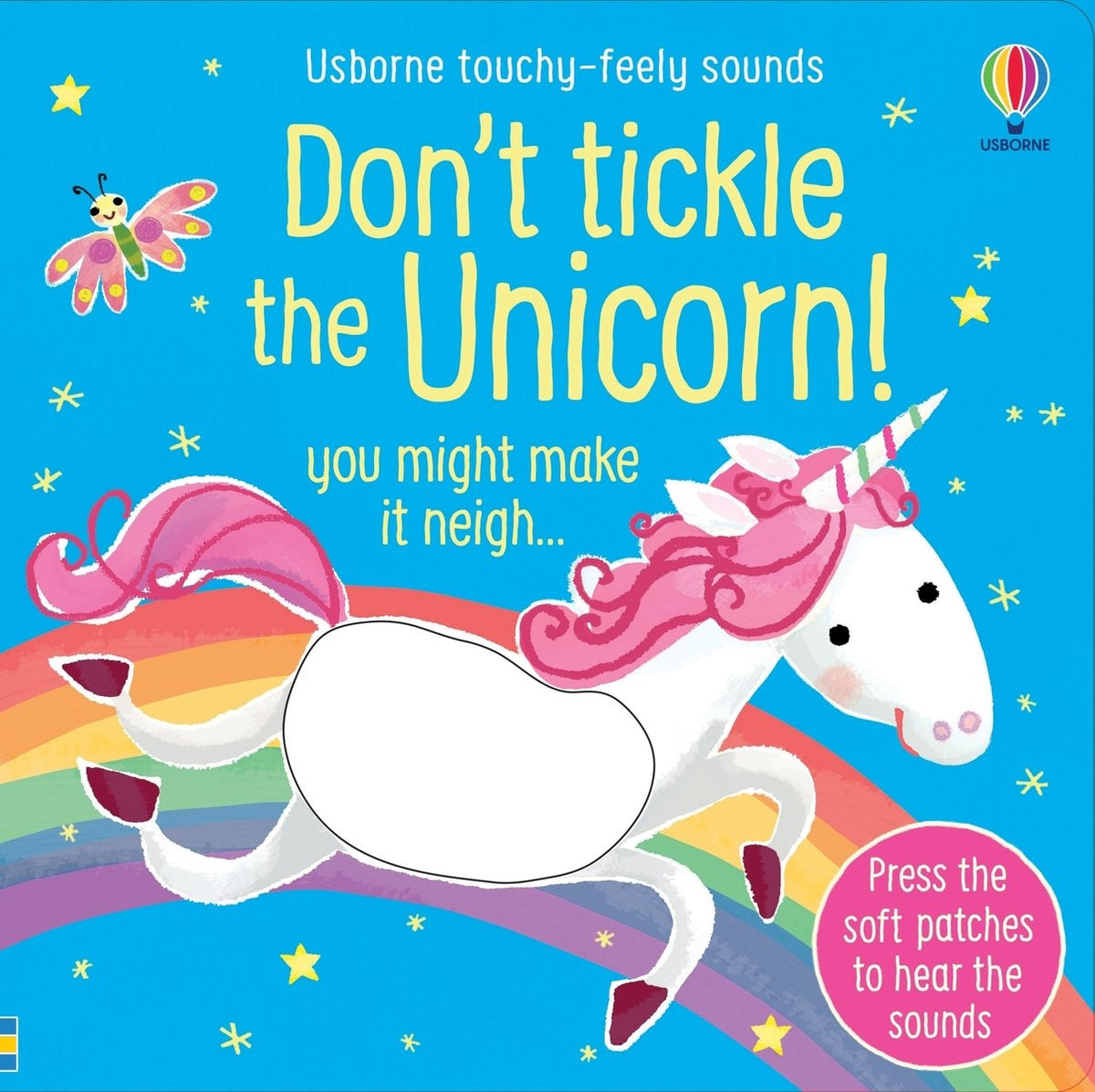 Don't Tickle the Unicorn! — Usborne Don't Tickle sound book cover, ISBN 9781805317364