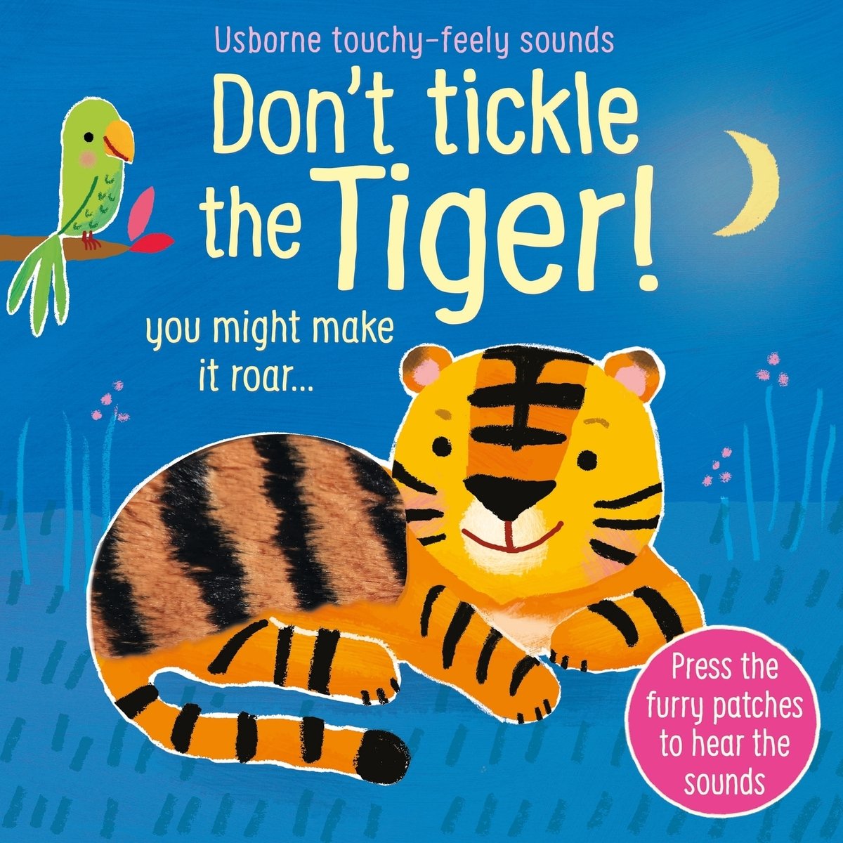 Don't Tickle the Tiger! — Usborne Don't Tickle sound book cover, ISBN 9781836052173