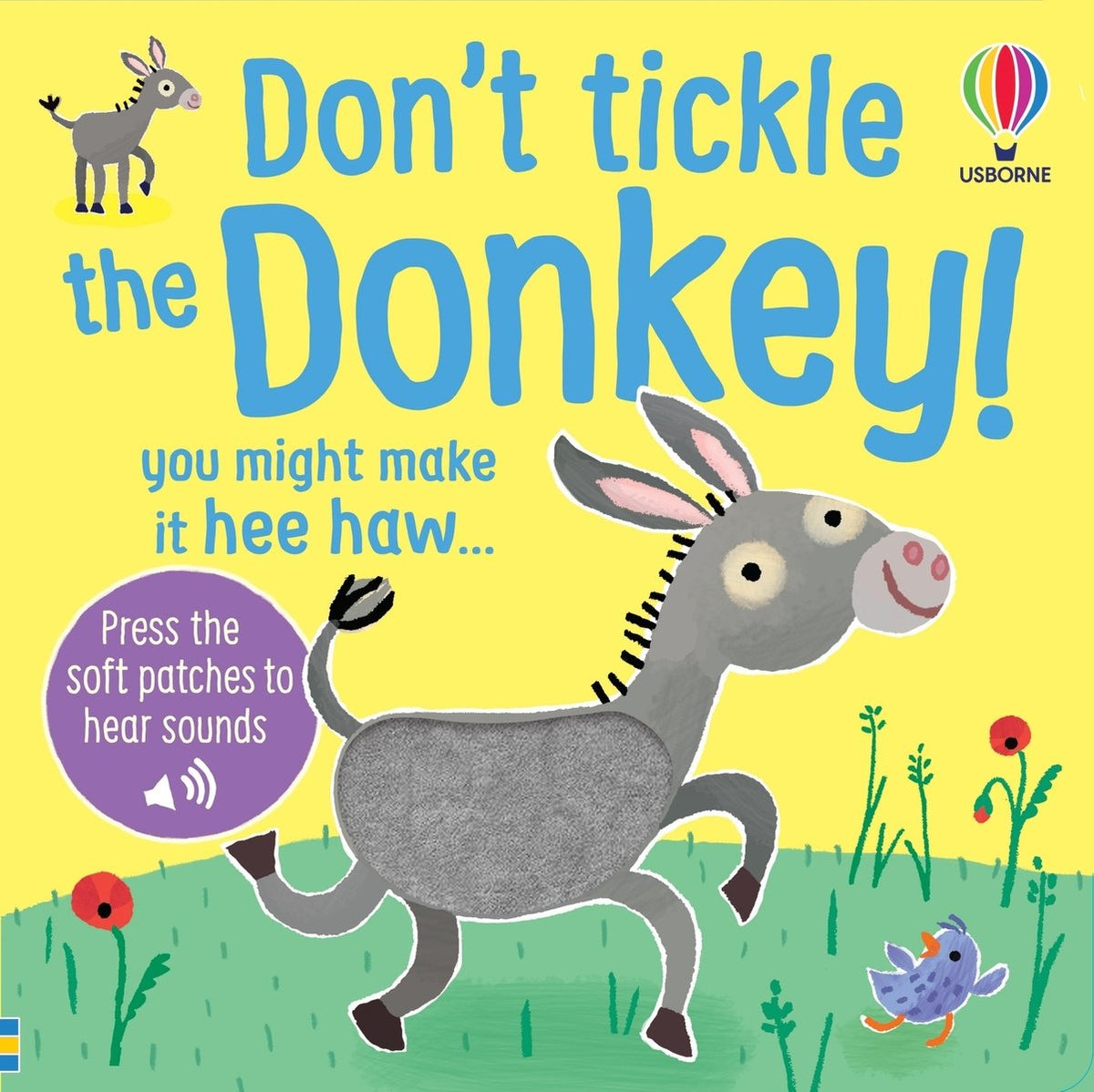 Don't Tickle the Donkey! — Usborne Don't Tickle sound book cover, ISBN 9781836053132