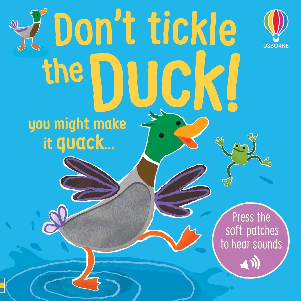 Don't Tickle the Duck! — Usborne Don't Tickle sound book cover, ISBN 9781836053620