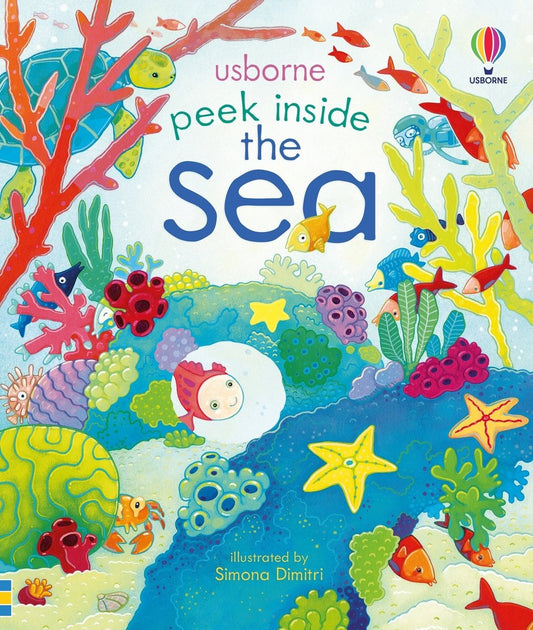 Peek Inside the Sea — Usborne Peek Inside cover, ISBN 9781805070511