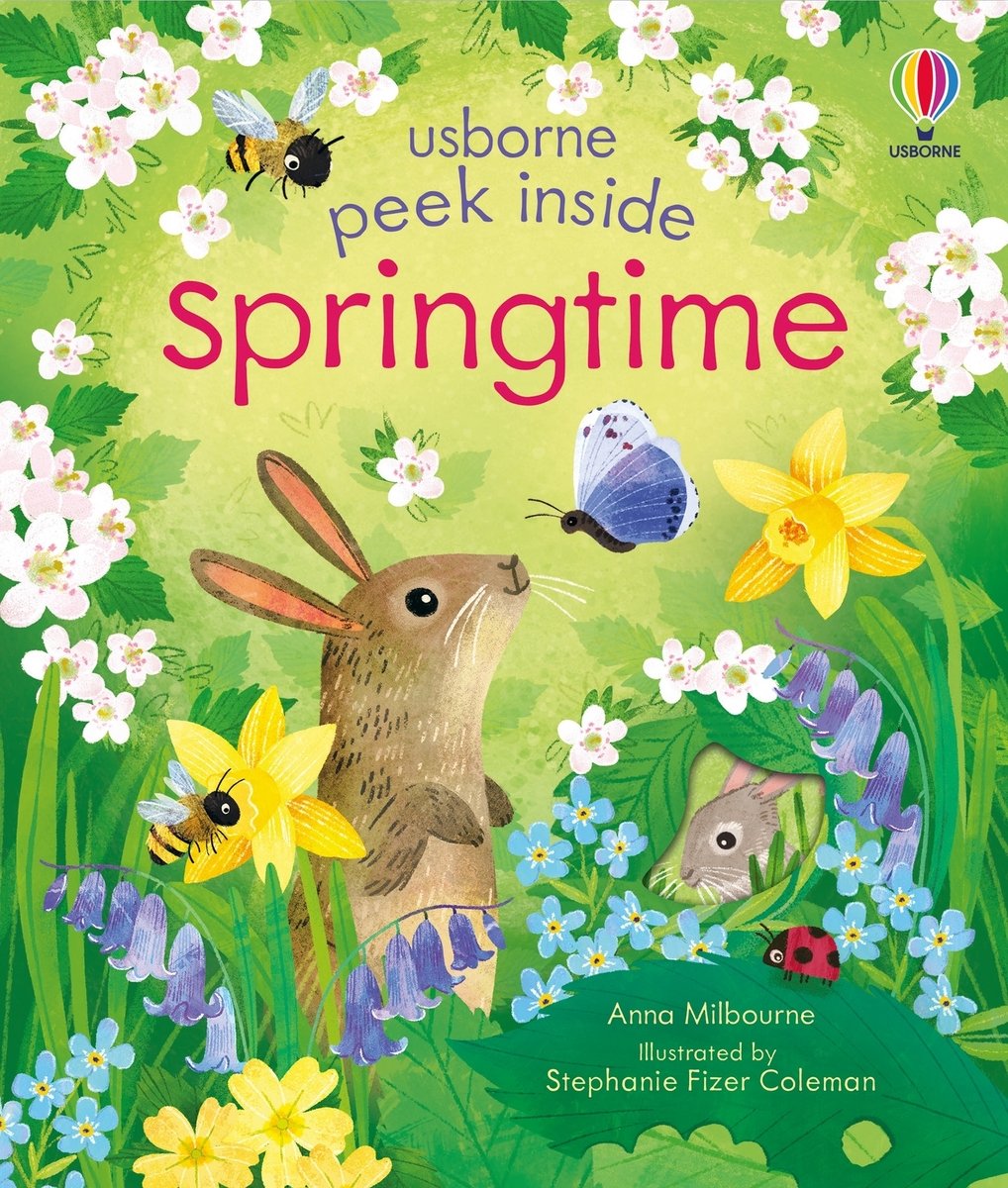 Peek Inside Springtime — Usborne Peek Inside cover, ISBN 9781835405130
