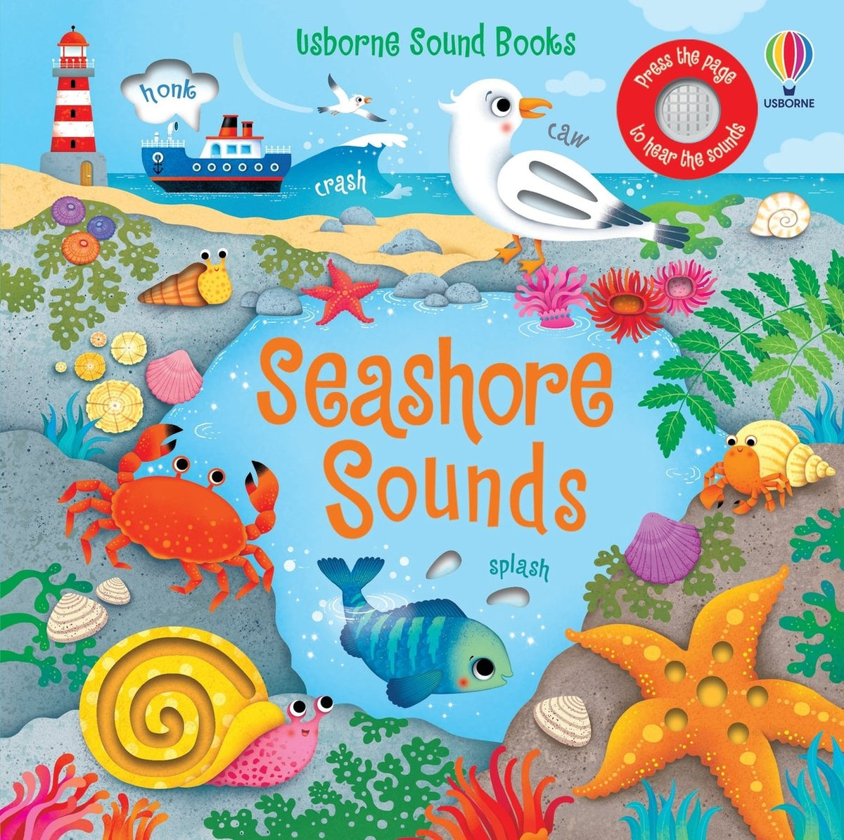 Seashore Sounds — Usborne Sound Book cover, ISBN 9781805074663