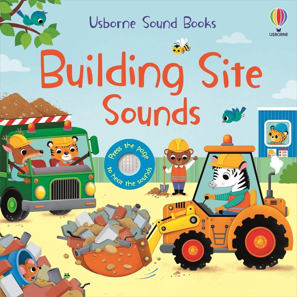 Construction Site Sounds — Usborne Sound Book cover, ISBN 9781805312079