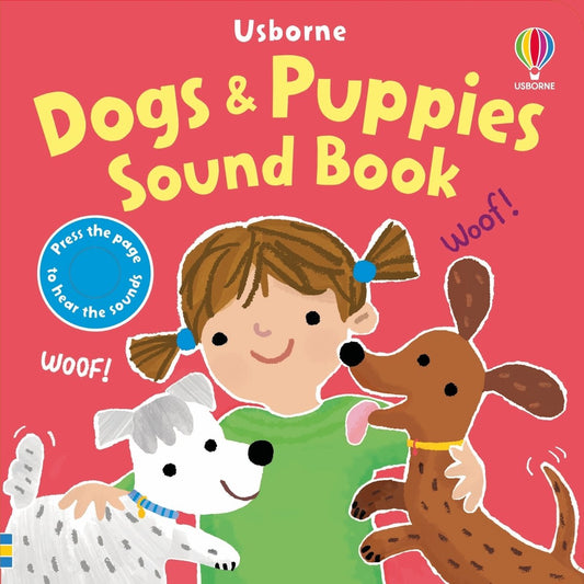 Dogs and Puppies Sound Book — Usborne Sound Book cover, ISBN 9781836052654